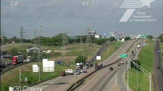 The eastbound lanes of I-30 near Cherry Lane and Las Vegas Trail in Fort Worth are closed Tuesday morning, March 31, because of a crash, according to the Texas Department of Transportation.